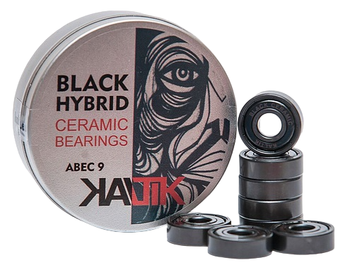 Kaltik Black Ceramic Hybrid Bearings - Set of 8