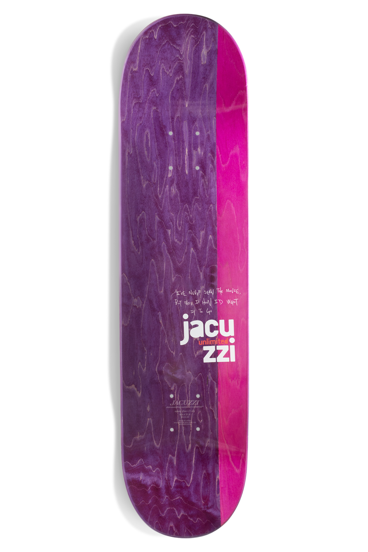 Jacuzzi Unlimited Caswell Berry Hot Dog Heaven Ex7 Skateboard Deck - 8.25"