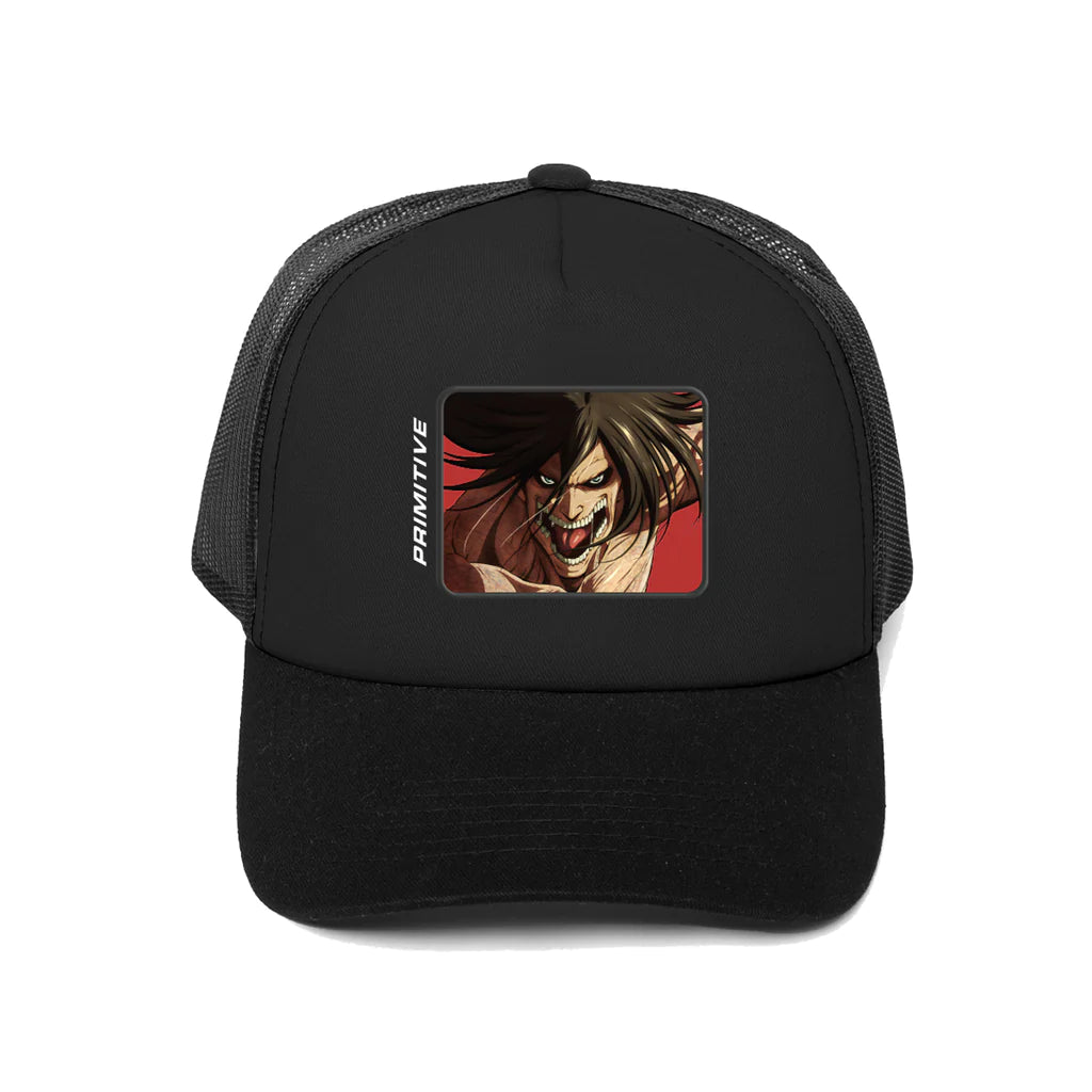 Primitive X Attack On Titan Future Memory Trucker Cap Black