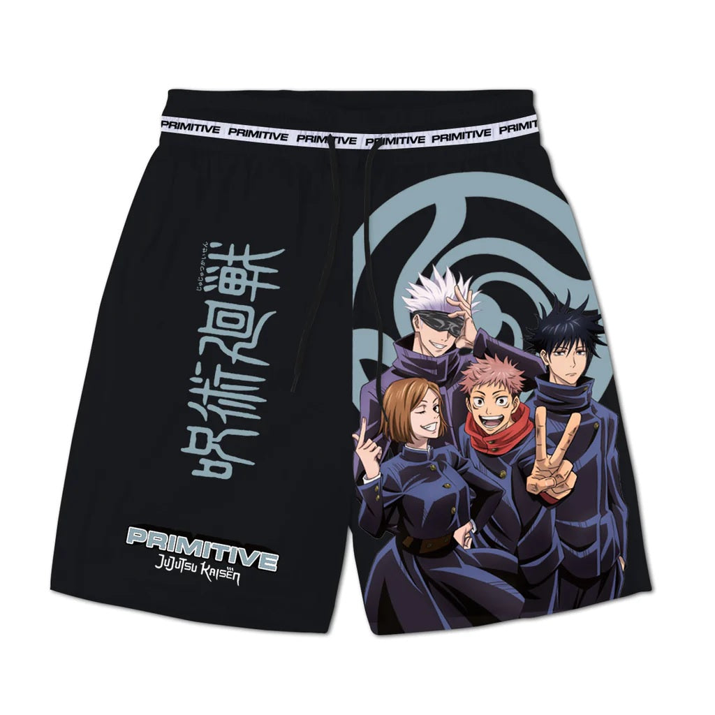 Primitive X Jujutsu Kaisen Mesh Shorts - Black