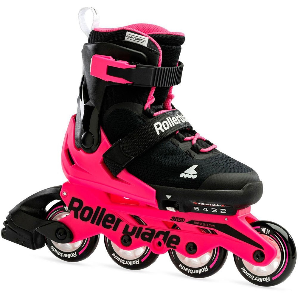 Rollerblade Microblade Adjustable Kids Skates - Black/Pink