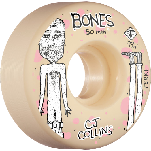 Bones STF Pro Collins Ferk V3 Slim Skateboard Wheels - 50mm 99a