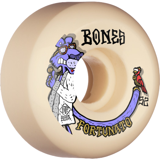 Bones STF Pro Fortunato Pimpin V5 Sidecut Skateboard Wheels - 52mm 99a