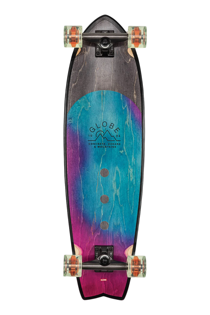 Globe Skateboard Cruiser Complete Chromantic Trippy Tie Dye 9.5