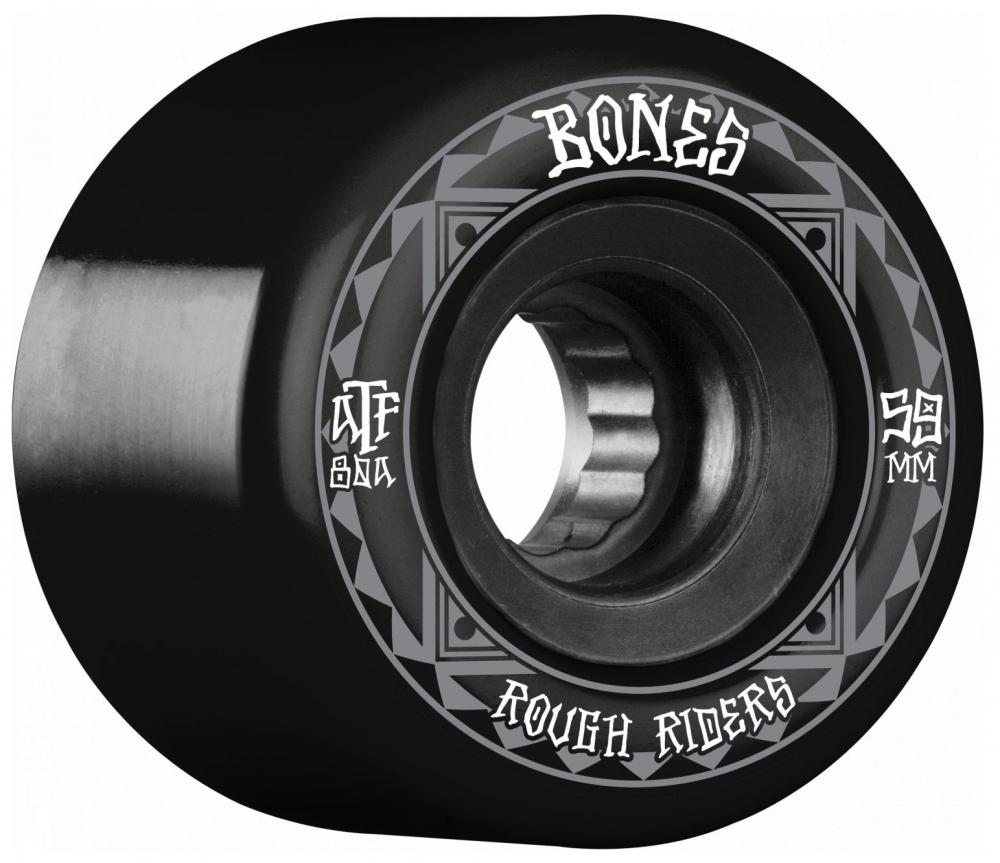 Bones ATF Rough Riders Runners Black Skateboard Wheels - 59mm 80a