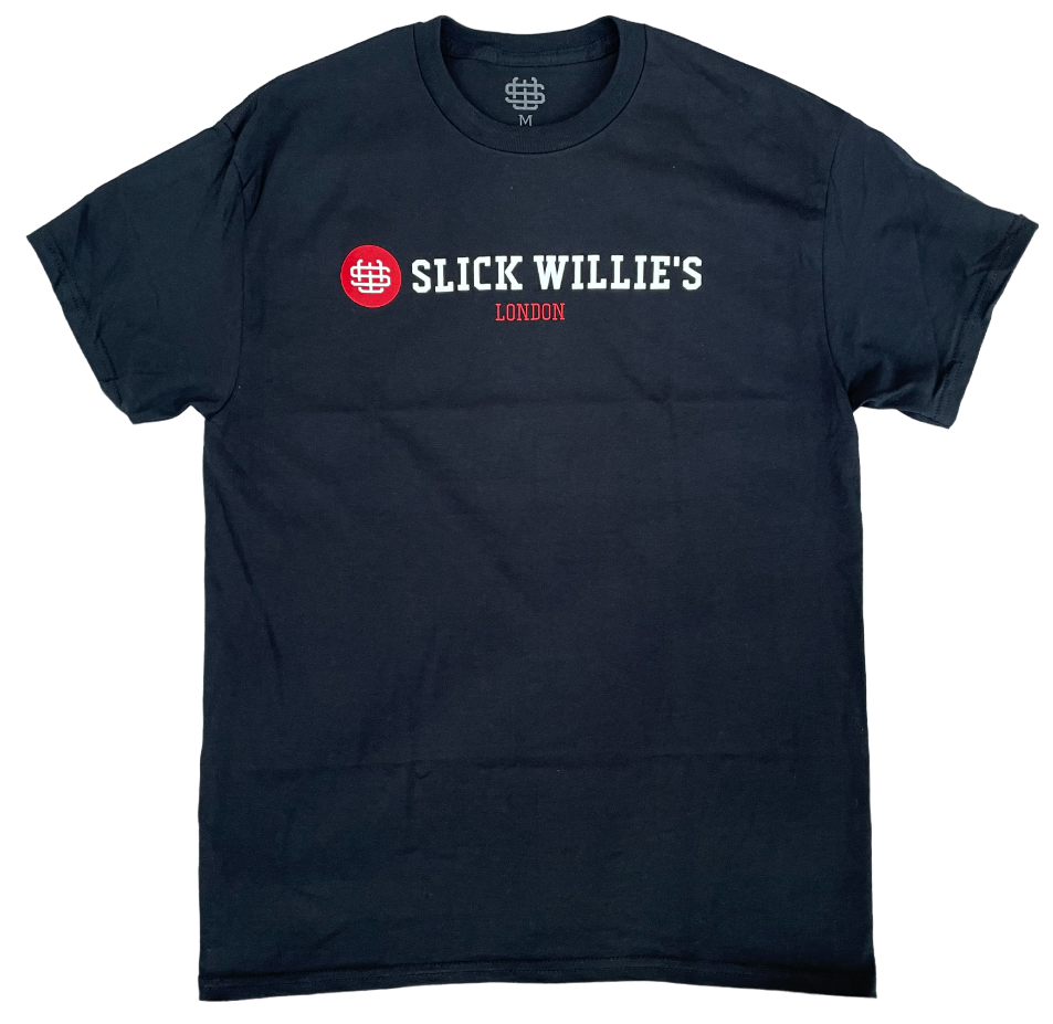 Slick Willie's Bar Logo T Shirt - Black