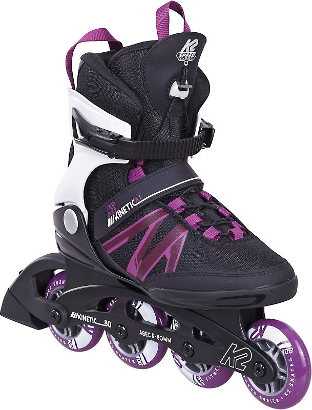 Patines Mujer K2 Kinetic 80 Pro XT Negro/Morado – Slick's Skate