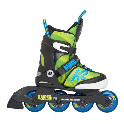 K2 Raider Beam Adjustable Size Skates - Green/Blue