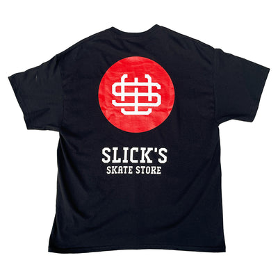 Slicks Skate Store London Monogram T Shirt Black