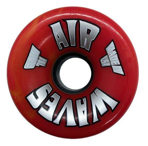 Air Waves Red/Yellow Swirl Wheels 65mm Set of 4 Slick's Skate Store