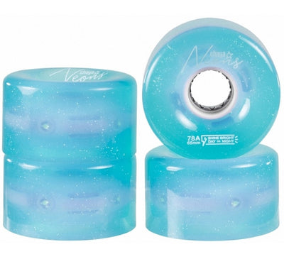 Chaya Neons LED Light Up Roller Skate Wheels Blue 65mm 78a - 4 Pack