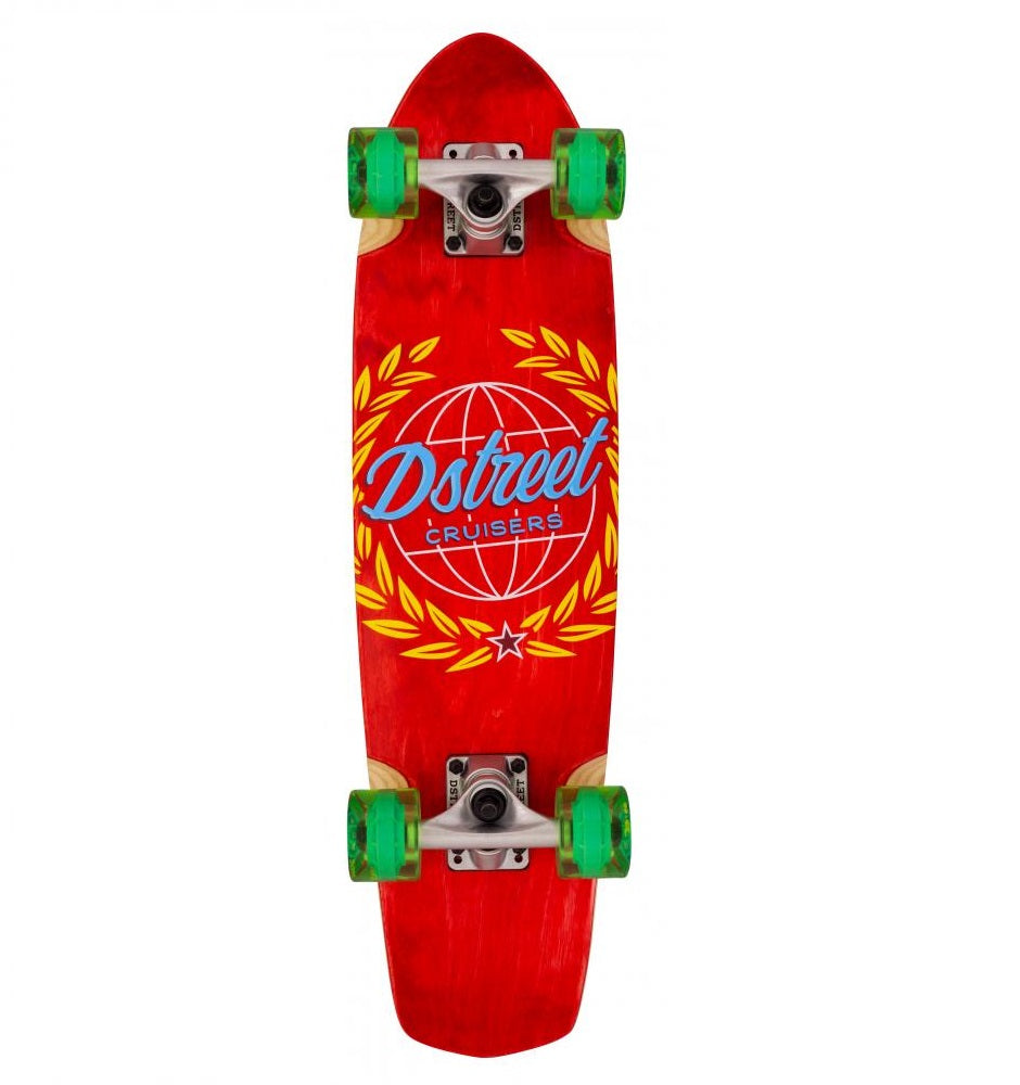 D Street Atlas Red Cruiser Skateboard - 28"