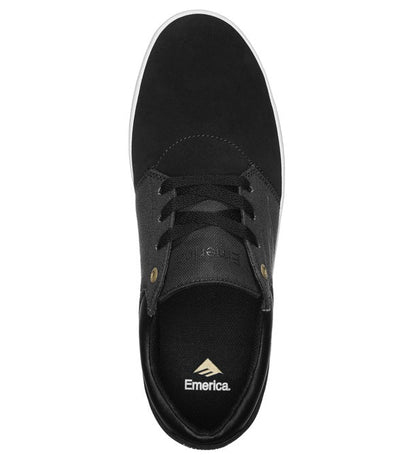 Emerica Alcove CC Skate Shoes - Black/White/Gold