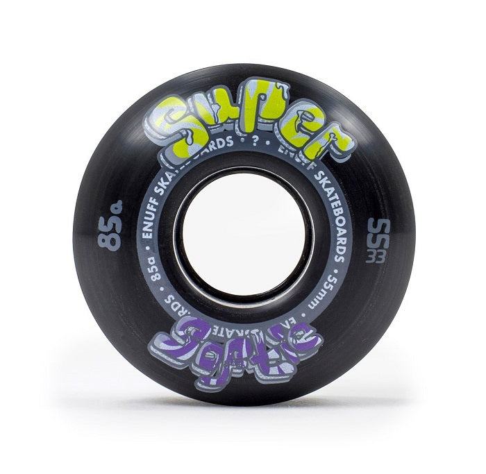 Enuff Super Softie Black Skateboard Wheels - 55mm 85a