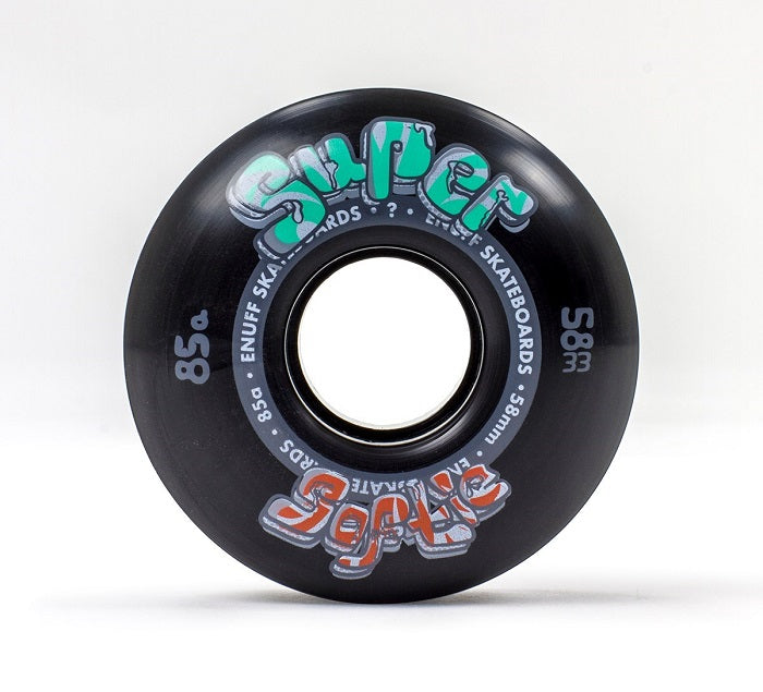 Enuff Super Softie Black Skateboard Wheels - 58mm 85a