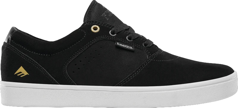 Emerica Figgy Dose Skate Shoes Black White Gold Slick s Skate Store
