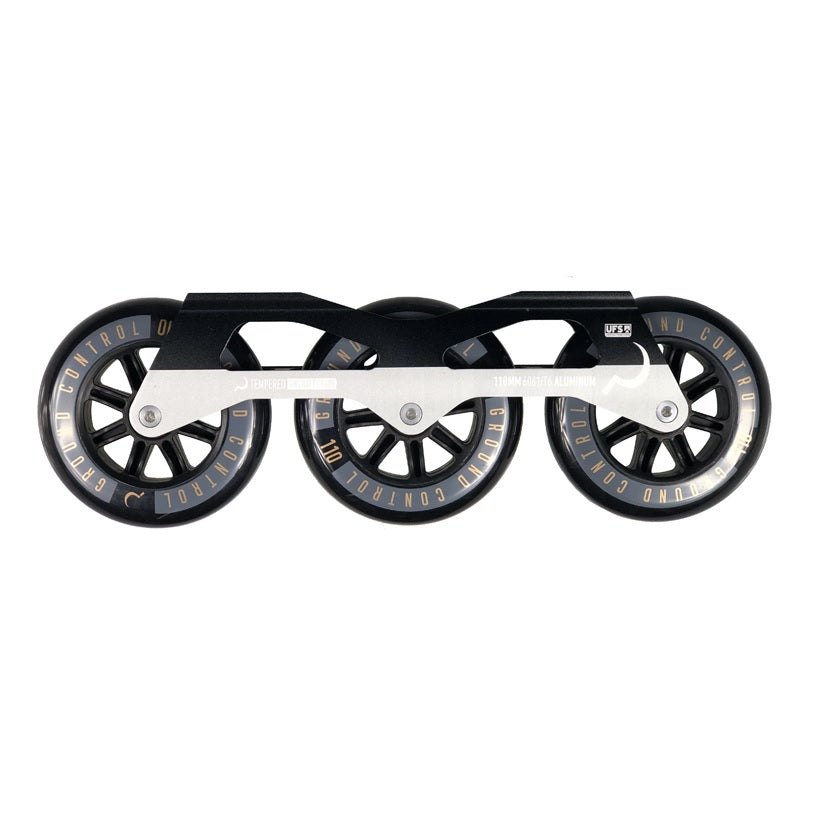 Ground Control Tri Skate Frame V3 110mm Complete Setup Black/Silver