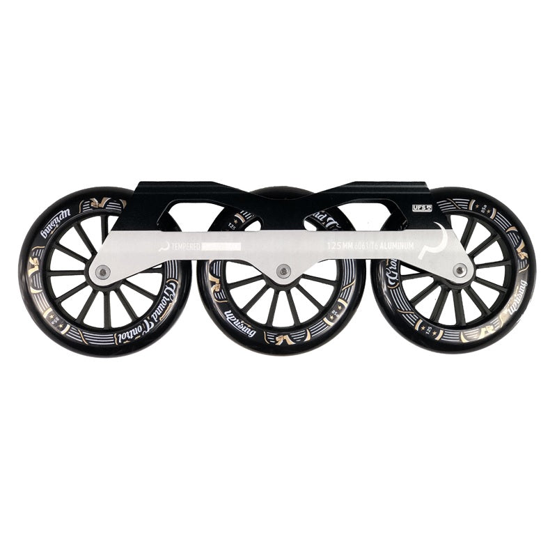 Ground Control Tri Skate Frame V3 125mm Complete Setup Black/Silver