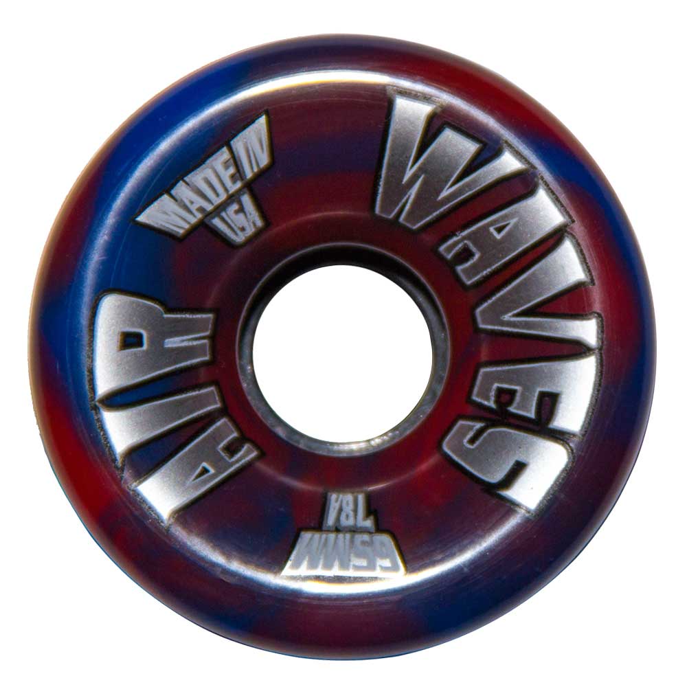 Air Waves Red/Blue Swirl Wheels 65mm - Set of 4