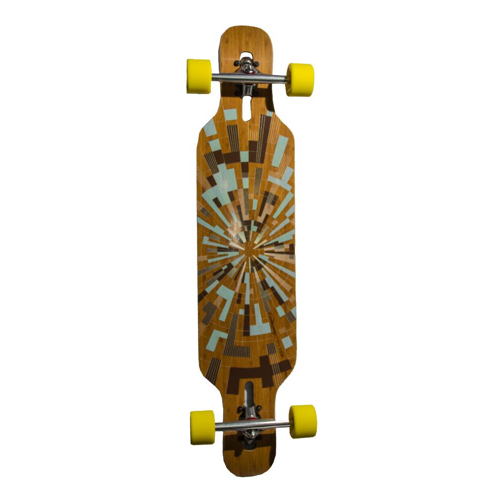 Kick Board Loaded Tan Tien Bamboo Longboard Complete - Carving