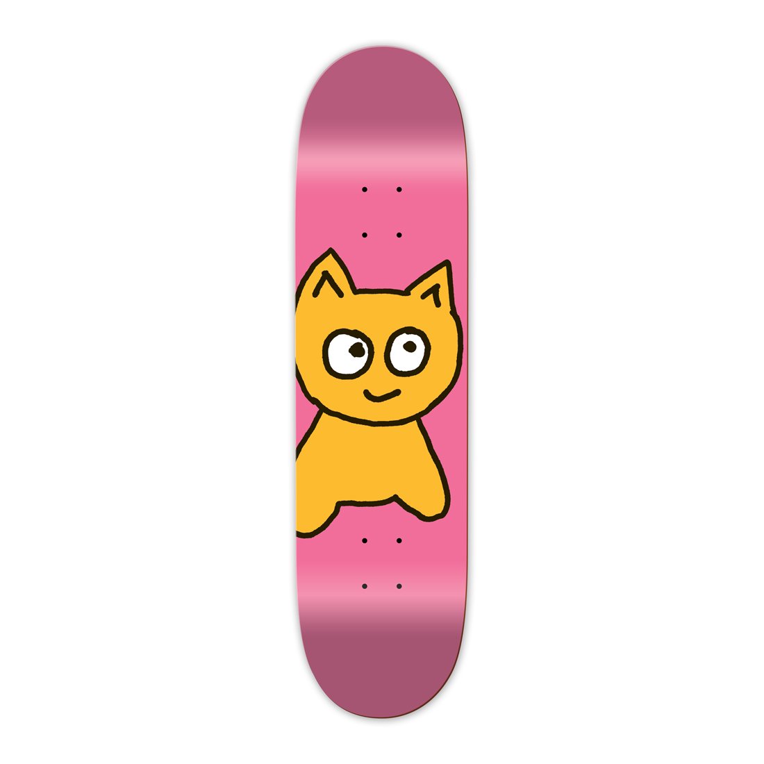 Meow Big Cat Pink Skateboard Deck - 7.25"