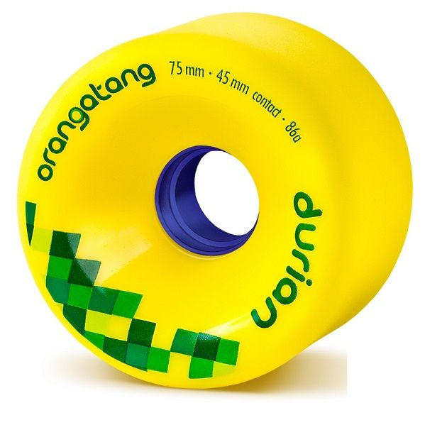 Orangatang Durian Longboard Wheels - Yellow 75mm 86a – Slick's