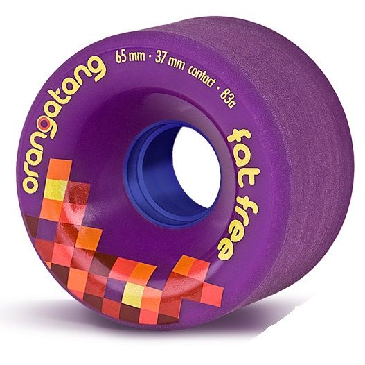 Orangatang Fat Free Longboard Wheels - Purple 65mm 83a