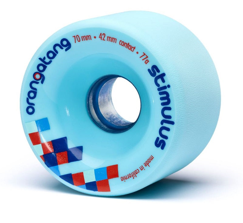 Orangatang Stimulus Longboard Wheels - Blue 70mm 77a