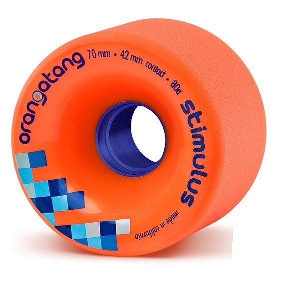 Orangatang Stimulus Longboard Wheels - Orange 70mm 80a