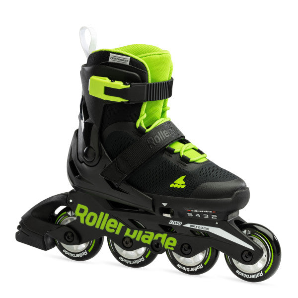 Rollerblade Microblade Adjustable Kids Skates - Black/Green