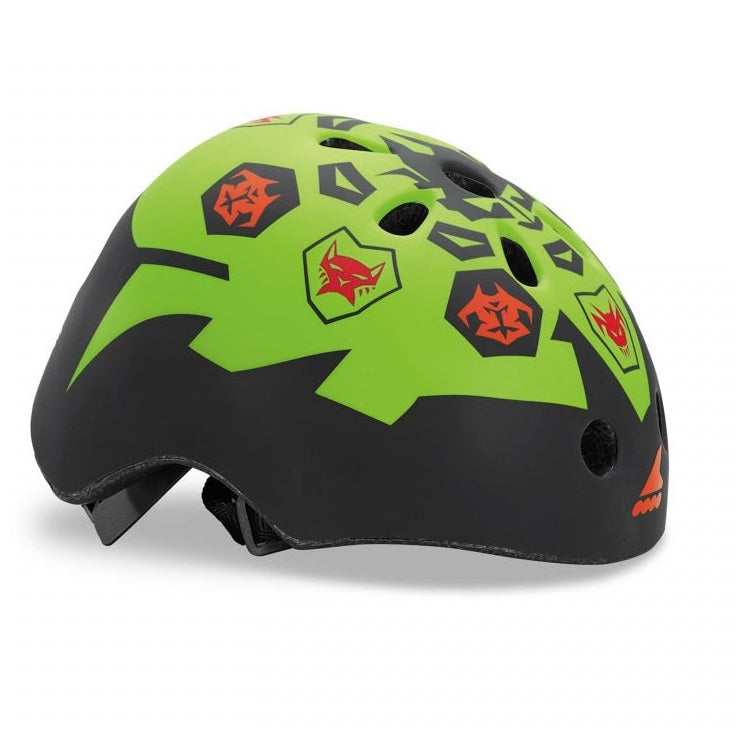 Rollerblade Twist Junior Adjustable Helmet Black and Lime