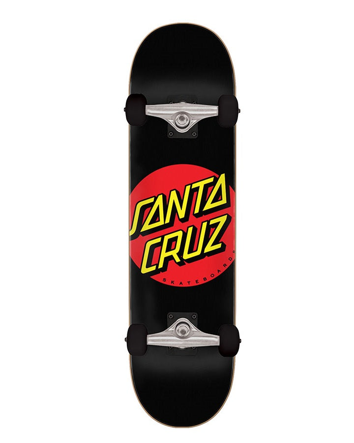 Santa Cruz Classic Dot Black Skateboard - 8.0