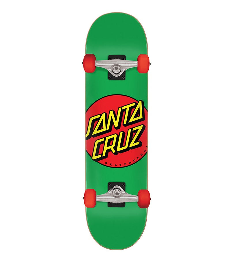 Santa Cruz Classic Dot Green Skateboard - 7.8