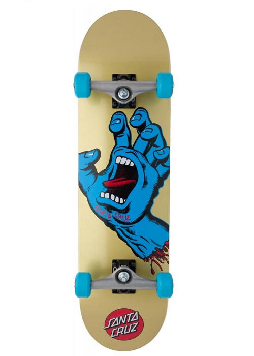 Santa Cruz Screaming Hand Gold Skateboard - 8.25"