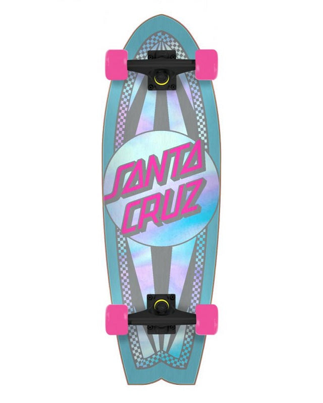Santa Cruzer Prismatic Dot Shark Cruiser Skateboard - 27.7"