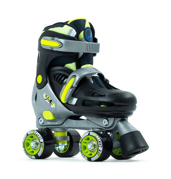 SFR Hurricane III Adjustable Roller Skates Black/Yellow Slick's