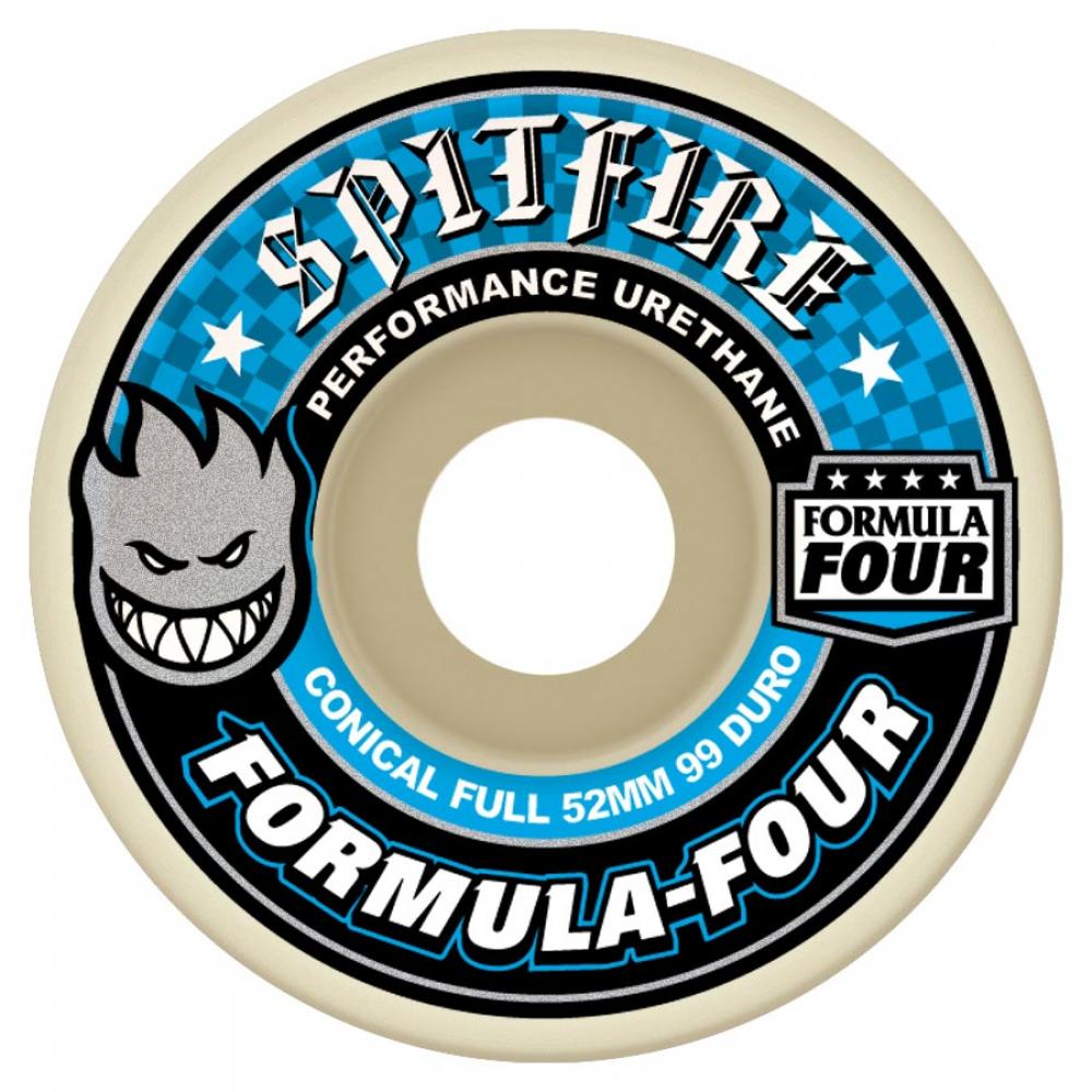 Spitfire Formula Four Conical Full Skateboard Wheels - 52mm 99du