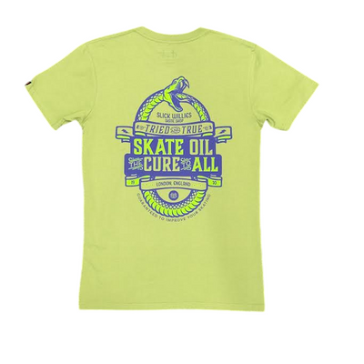Slick's Skate Store Snake T-Shirt - Kiwi