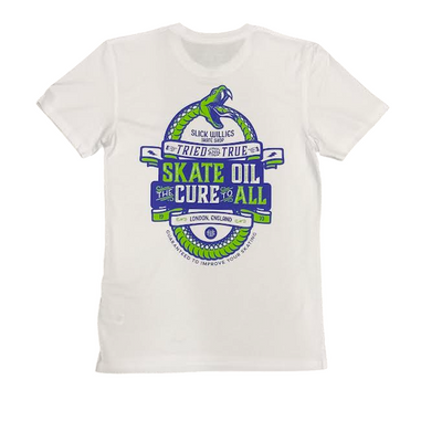 Slick's Skate Store Snake T-Shirt - White