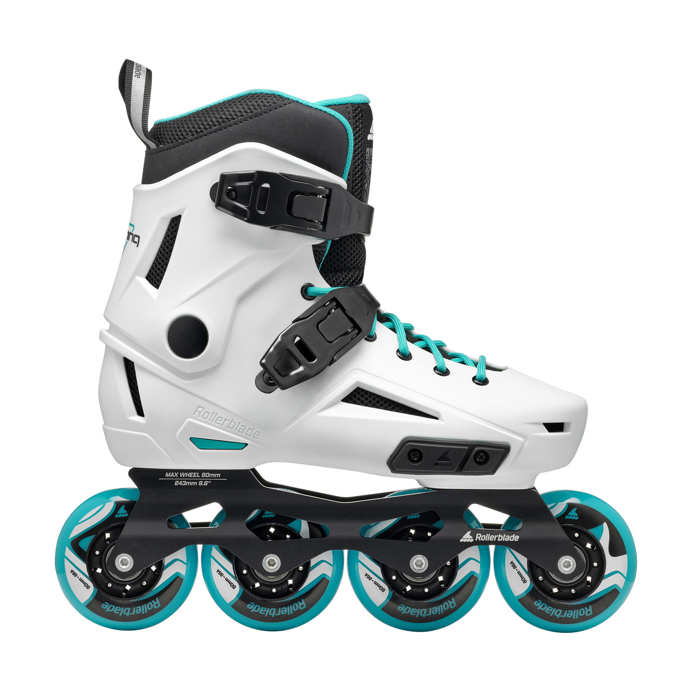 Rollerblade Lightning 80 Women's Inline Skates - White/Aqua