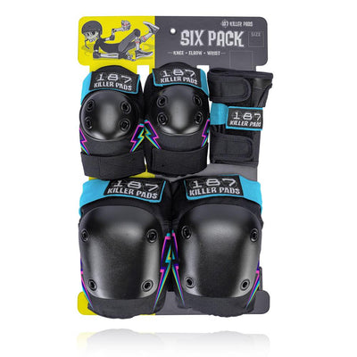 187 Killer Pads Adult Six Pack - Electric Bolt
