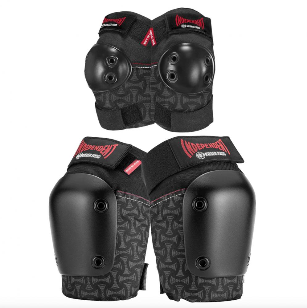 187 X Independent Killer Pads Adult Combo Knee & Elbow Pack - Black