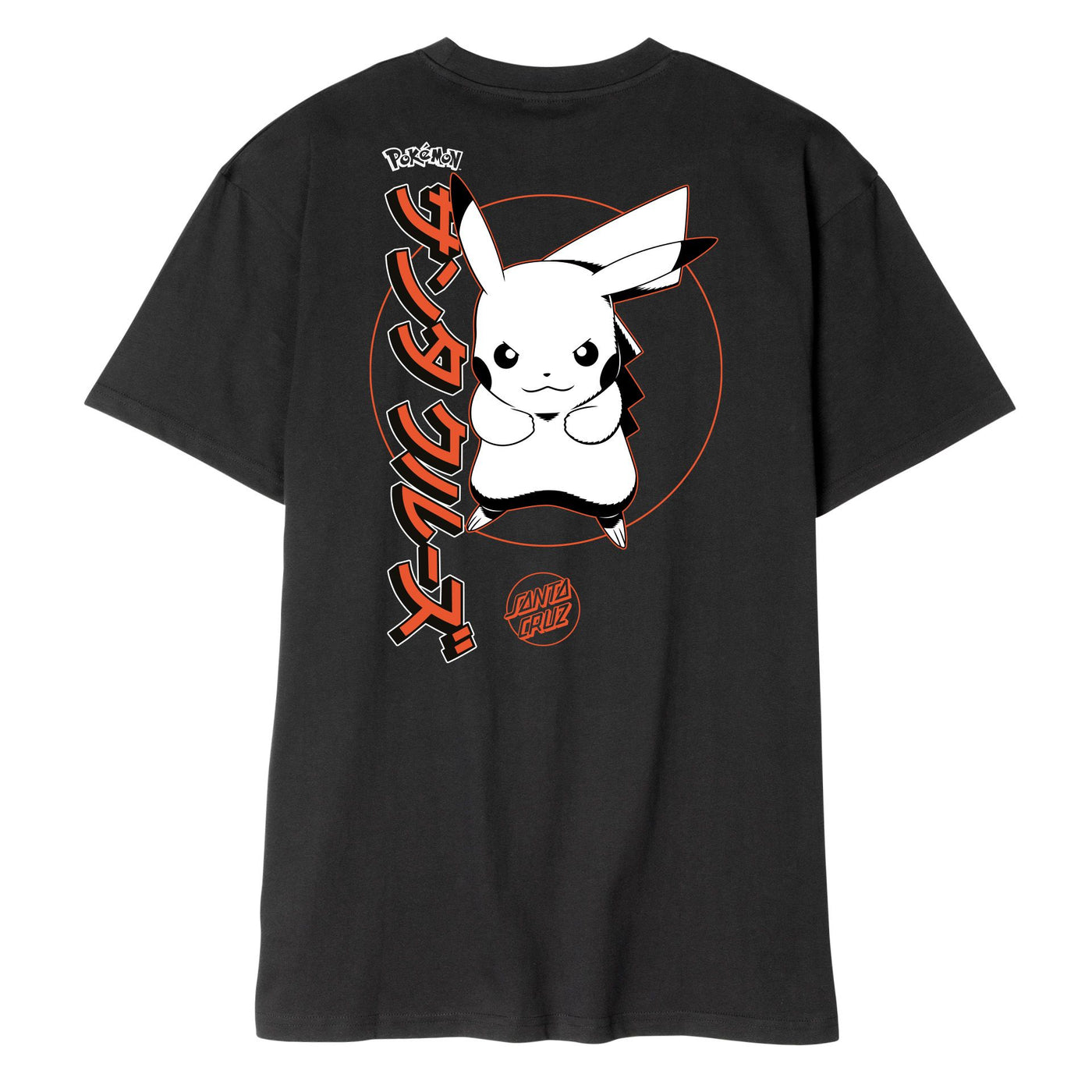 Camiseta Santa Cruz X Pokémon Pikachu - Negro