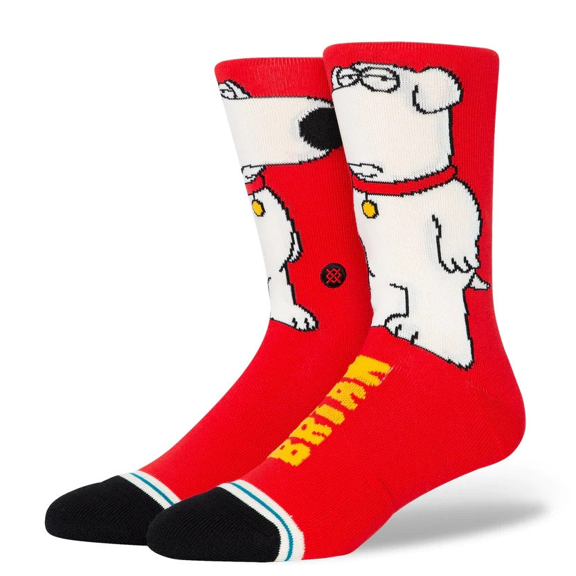 Stance The Dog Crew Socks - Red