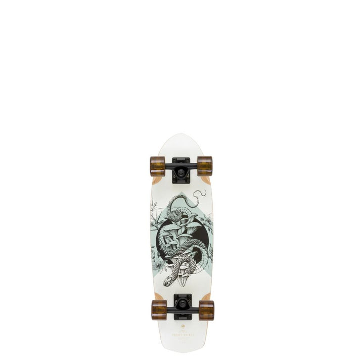 Arbor Bamboo Pocket Rocket White/Black Cruiser Skateboard - 27