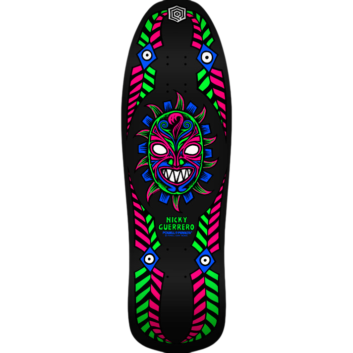 Powell Peralta Nicky Guerrero Mask Blacklight Skateboard Deck - 10"