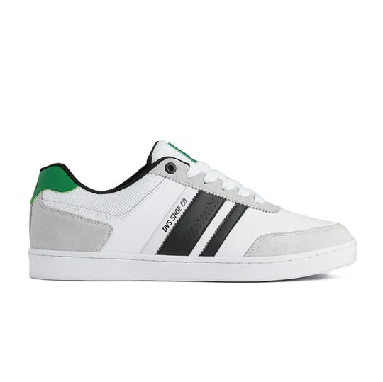 DVS Milan ST Skate Shoes - White/Black/Green