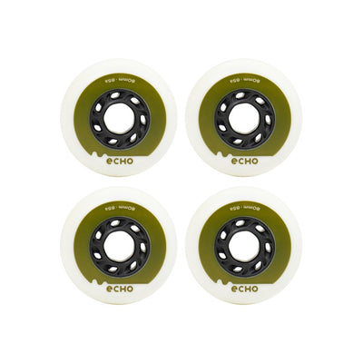 Echo Drift White/Green Wheels 80mm 85a - Set of 4