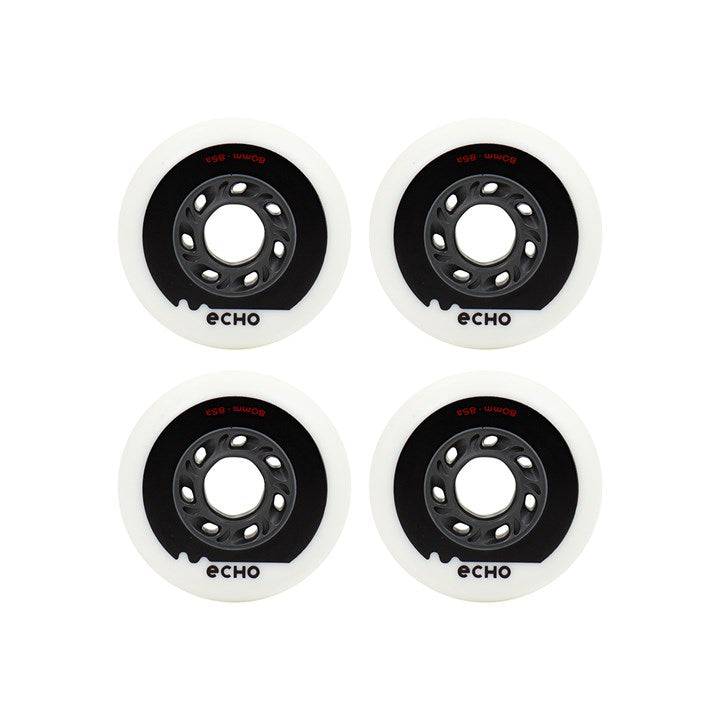 Echo Drift White/Grey Wheels 80mm 85a - Set of 4
