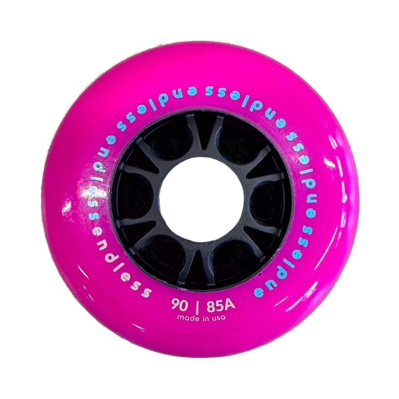Endless Neon Pink 90mm Wheels - Set of 8